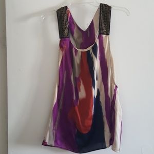 Multicolored sleeveless top